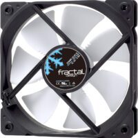 Fractal Design Dynamic X2 GP,12 Ventilador de computadora , Optimizado para una alta ventilación – 120 mm – 1200RPM – FDB,Rodamientos , Puntales con forma aerodinámica – 12v , Negro/Blanco (Single)