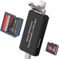 Lector de tarjetas SD para Apple (4 en 1) USB C Lightning USB-A Micro USB a Micro SD Card Reader 3.0 Cámara Memory TF Lector de tarjetas de memoria para iPad Pc Macbook Converter para iPhone 15 14 13