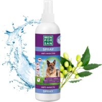 MENFORSAN Spray Anti-Insectos Repelente para Perros | con 3 Activos Naturales: Margosa, Geraniol y Lavandino | Protege contra Insectos | Cítrico | 250ml