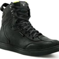 SHIMA Rebel WP, Impermeables Zapatos Moto Hombre, Transpirables, Reforzados Zapatos Moto de Cuero, Negro (Black), 42 EU