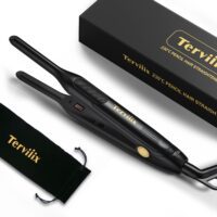 Terviiix Mini alisadores para cabello corto, alisador de cabello y rizador Placa flotante de cerámica, pantalla digital y apagado automático, doble voltaje, temperatura ajustable