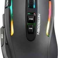The G-Lab Kult Nitrogen Neutron Mouse Gaming de Alta Precisión - 7200 dpi Sensor óptico, RGB, 9 Botones Programables, Ultraligero, Ideal para MOBA/FPS - Compatible con PC/PS5/Xbox One - Negro