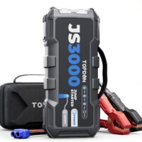 TOPDON JS3000 Arrancador de Coches, 24000mAh 3000A Arrancador de Baterias de Coche de Gasolina hasta 9L o 7L de Diésel