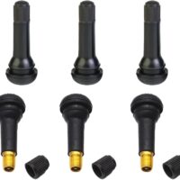 TR414 Valvulas para Neumaticos, Goma para Llantas Válvulas, Válvulas de Goma, Válvula de Neumático Negra para Coche, Válvula de Goma Neumática, Universales, 6 Piezas