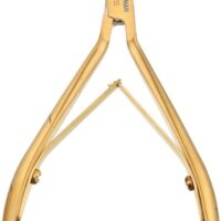 TWEEZERMAN Alicates para cutículas Ultra Precision (puntas de precisión para un corte preciso de las cutículas, acero inoxidable), dorado