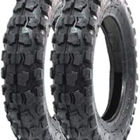 Union EGC10CRU - Par de neumáticos Cross 100/90-10 para Piaggio Ape 50 Minicross Mini Moto Scooter con tacos 6PR TT