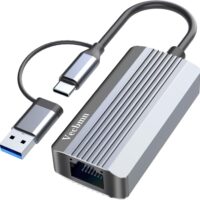 Vecbmn Adaptador RJ45 USB, Adaptador USB C a Ethernet, Adaptador LAN 1000 Mbps USB 3.0 a RJ45 Gigabit Ethernet, Adaptador RJ45 USB C 10/100/1000Mbps para Windows XP/MacBook/Linux/Vista