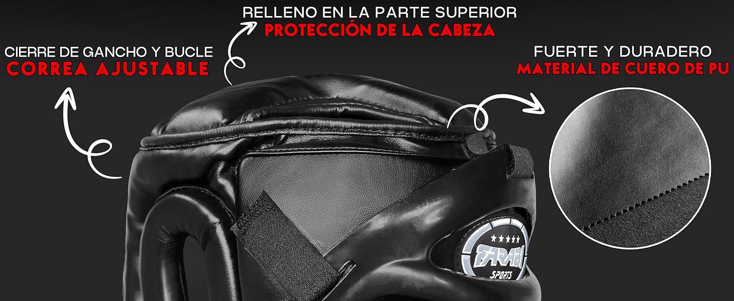 casco boxeo barra frontal
