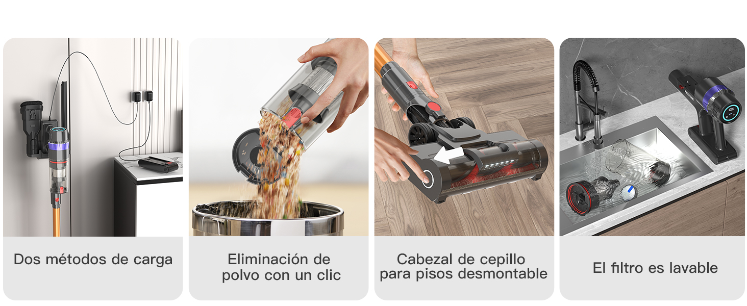 Aspirador Escoba sin Cable Potente