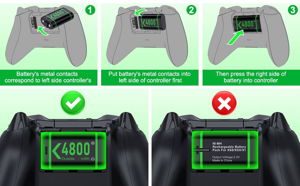 Batería recargable para Xbox One/Series X|S Controller