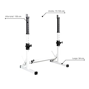 Soporte ajustable para levantamiento de pesas Azai.