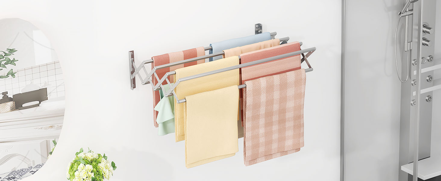 Tendedero de pared para baño