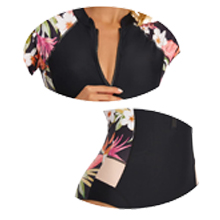 Traje de baño de manga larga de una pieza para mujer