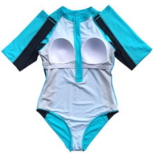 Traje de baño de manga larga de una pieza para mujer