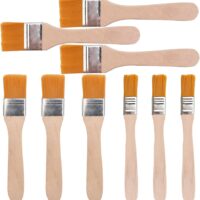 9 Piezas Brochas Pintura Pared,Brochas Pintura Set,Pinceles Pintura Pared,Brochas Pintura Madera,Brochas Planas,para Cuadros,Bricolaje,Eliminación de Polvo,Pinturas (15/25/30 mm)