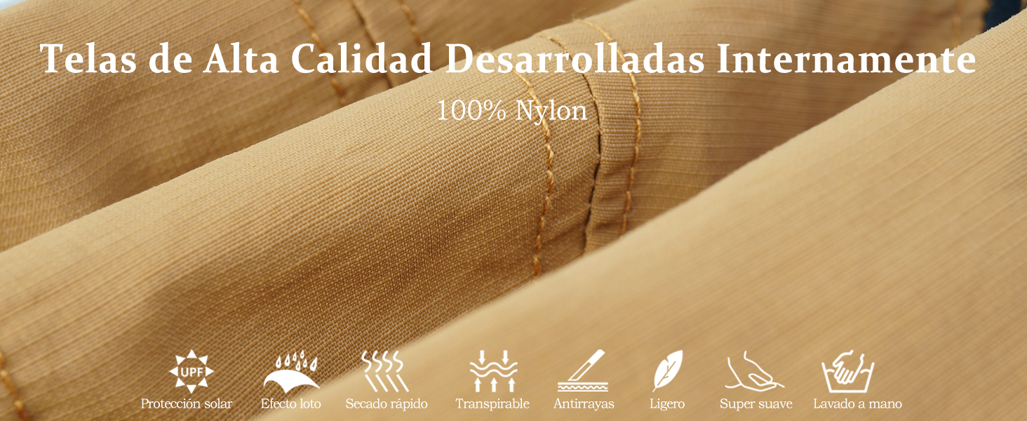 "Telas de Alta Calidad Desarrolladas Internamente 100% nylon"