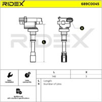 RIDEX 689C0045 Bobina de encendido