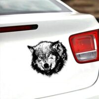 Pegatina Cabeza De Lobo De Coche,3D Car Personalizada Sticker Decal...