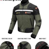 BORLENI Chaqueta de moto a prueba de viento motocicleta armadura...