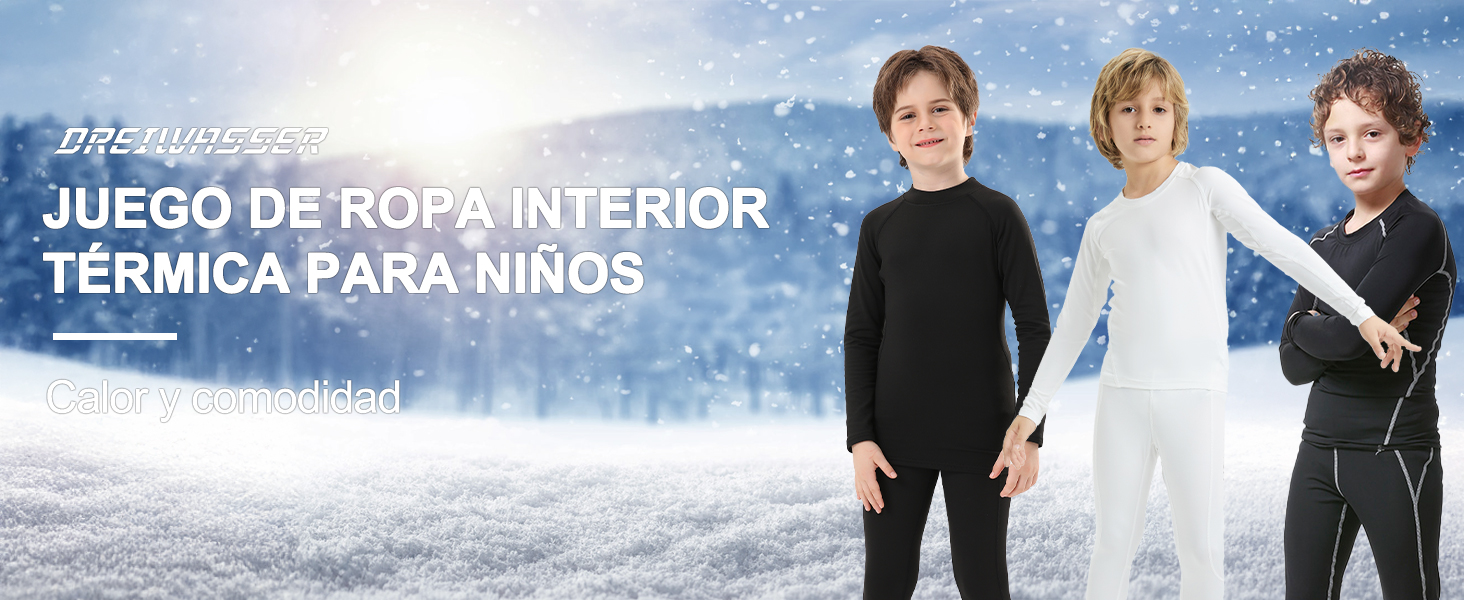Niños Ropa Interior Térmica Esqui