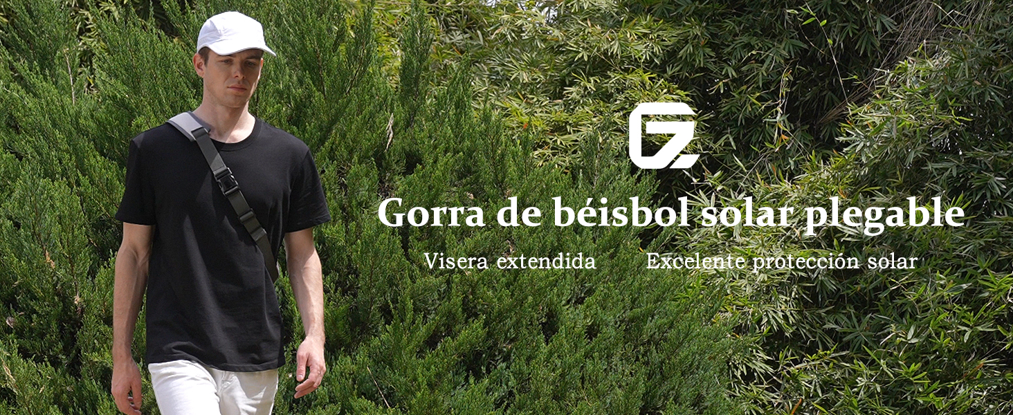 Gorra de béisbol solar plegable