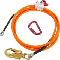 Kit de cuerda de posicionamiento ajustable con núcleo de alambre de acero para arboristas, escaladores, trepadores de árboles al aire libre