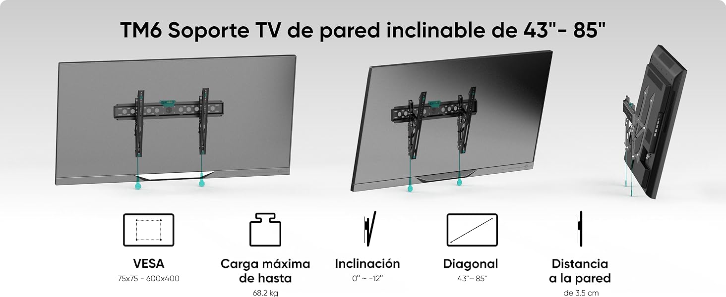 soporte tv pared brazo soportes monitor televisión television articulado 