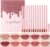 12 Perfiladores de Labios Altamente Pigmentados, Barra de Labios Nude Aterciopelada para retoques y rellenos, Resistente al agua y de larga duración, no pegajosa, para unos labios mate perfectos (B)