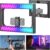 NEEWER RGB-A111 II Equipo Video para Smartphone con Kit Luz, Compatible con Disparo Vertical, Estabilizador Jaula de Cámara de Teléfono de Mano con Zapatas Frías/Obturador/Batería,2500K-10000K CRI97+