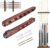 Soporte Tacos Billar 2 Piezas Estante para Tacos de Billar de Madera con 4 Tornillos y 4 Tapones de Expansión Bastidor para Palo de Billar Dura con 6 Agujeros de Tacos para Montar en Pared