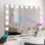 Fenair Hollywood Espejo con Altavoz Bluetooth 18 Lámparas LED Regulables Espejo de Maquillaje con Iluminación, Espejo de Maquillaje con Luz USB, Espejo de Maquillaje de Mesa con 10X de Aumento