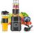 Batidora de Vaso, Licuadora de 500 W con 2 Botellas Tritan de 570 ml Libre de BPA, Batidora de Vaso Portatil, Poco Ruido, Fácil de Limpiar, 4 Cuchillas para Verduras, Frutas, Batidos y Malteadas