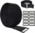 Sujetacables Reutilizables de 5m x 5cm con 10 Hebillas, Bridas Negras para Organizador Management de Cables, Negro