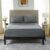 Bedsure Sabanas 105×190 4 Piezas – Juego Sábanas Cama 105 Poliéster con Bajera 105 Ajustable, Encimera y 2 Fundas de Almohada 50x80cm, Gris Oscuro
