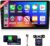 Hodozzy Android Radio Coche 2 DIN con Carplay Inalambrico Android Auto,9 Pulgadas Pantalla Táctil Navegación GPS WiFi Bluetooth Radio FM RDS HiFi Pantalla Coche Reproductor Multimedia,Cámara Trasera