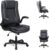 Silla de Oficina ergonómica, Silla giratoria con Apoyo Lumbar Ajustable, reposacabezas y reposabrazos, Ajuste de Altura y función de inclinación, Silla de Oficina Agradable para la Espalda