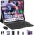 Android 14 Tablet 10 Pulgadas, 22GB RAM+128GB ROM (TF 1TB), 5G WiFi, Widevine L1/Octa-Core/2.0GHz/8000mAh/Cuerpo Metálico/8+5MP/ Tablet 2 en 1 con Teclado y Ratón- Violeta