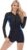 Ropa de Surf con Cremallera para Mujer Traje de Baño de Manga Larga Protectores contra Erupciones Recreativas de Una Pieza Traje de Baño