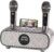 máquina Karaoke Profesional, portátil con Bluetooth,Altavoz con microfono inalambrico, niña,Dual UHF para TV, Cantar, Fiesta, Boda, Discurso(Gris)