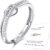 Anillo de Plata de Ley 925 para Mujer, CZ Anillo Antiestrés, Anillo de Fidget Ajustable, Anillo de Promesa de Compromiso,B
