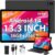 PIXPEAK 2K Tableta 13,3 Pulgadas, 5G WiFi, INCELL 2000 * 1200, 11580mAh/20W, 36GB RAM, 256GB ROM (2TB Ampliable), Android 14.0 Octa-Core 2.0GHz, 13MP+8MP, Tabletas con Teclado etc (Negro)
