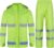 Oralidera Traje de Lluvia para Hombre Impermeable Chaqueta Impermeable con Capucha Pantalones de Lluvia Exterior Cintas Reflectantes para Deportes al Aire Libre