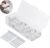 YunNasi Organizador con 10 Bridas Caja de gestión y Almacenamiento de Cables para encimera, Escritorio, de plástico Transparente (Large with Lid)