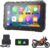 KAOLALI Motocicleta GPS Inalámbrico Portátil Carplay 7″ Pantalla táctil IPS Estéreo de Coche Impermeable IPX7 Navegación GPS Soporta CarPlay & Android Auto con Sensor de Luz para Moto