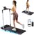 2 en 1 Cinta de Correr Plegable con Inclinación, 12km/H Cinta de Andar Electrica para Casa, 2.25HP Walking Pad Inclinada, 39 * 100cm, App, Pantalla Led, Mando a Distancia, Soporte Plano