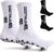 2 Pares de Calcetines de Fútbol Antideslizantes, Calcetines Deportivos Transpirables, Calcetines Deportivos Antideslizantes para Fútbol, Baloncesto, Correr (Negro/Blanco, Unisex)