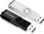 2 Piezas USB 2.0 64GB Memorias USB PenDrives Giratoria Pen Drive 64 GB Unidad Flash (2 X 64GB Negro Plata)