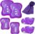 6 Piezas Protecciones Patines Set, Protecciones Skate Niño Rodilleras Patines Niña, Protecciones Patines Niña, Rodilleras y Coderas Niña Patinaje, Set Rodilleras Coderas y Muñequeras