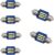 6418 C5W festoon Bombilla Led Interior Coche Festoon de abanico de LED 12-24V 31mm bombilla LED de chip blanco 12smd-3014 de 6500 k,sin errores canbus,para Coche Kit Lámpara Cúpula Placa(6pes)