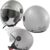 A-pro Casco Scooter Jet Moto Holomogado ECE 22 06 Larga Visera Parasol Plateado XL